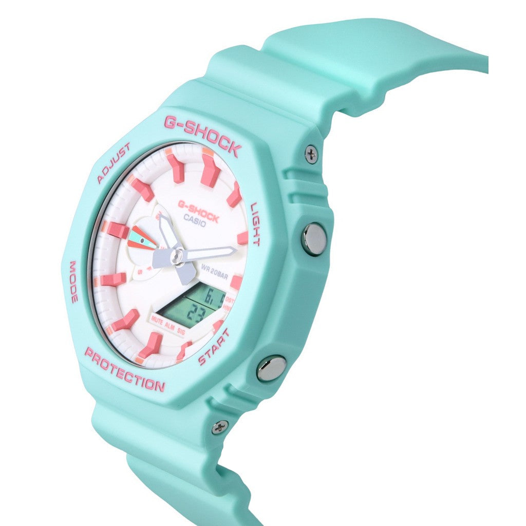 Casio G-Shock Analog Digital White Dial GA-2100RB-3A