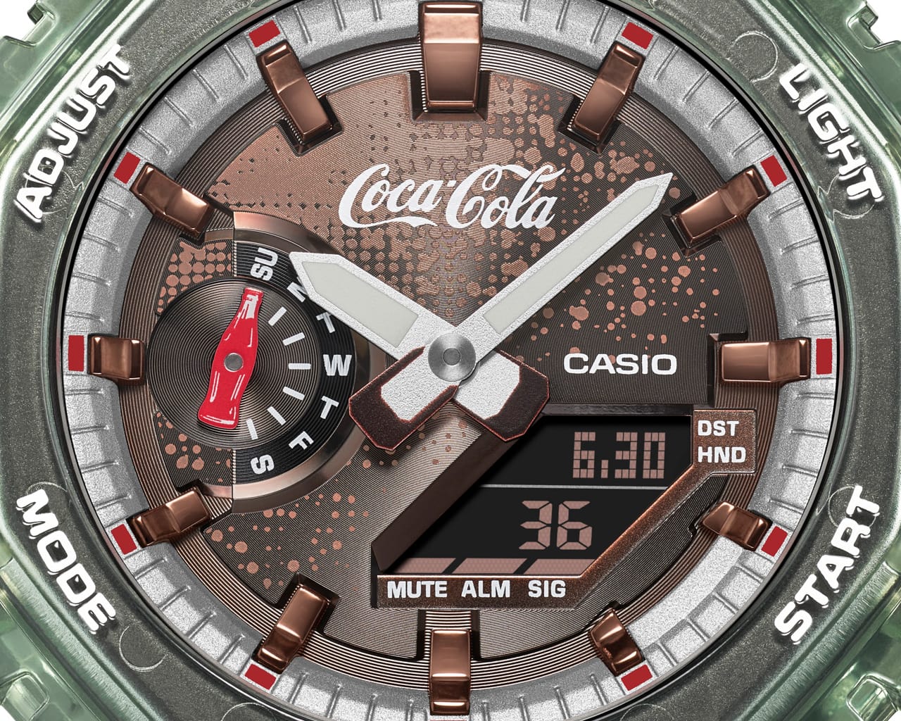 Casio G‑Shock GA‑2100CC‑3A Watch Coca‑Cola Bottle Green Edition