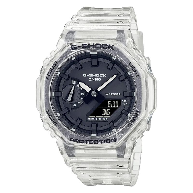 gshock GA2100SKE-7A transparent mens anadigi watch