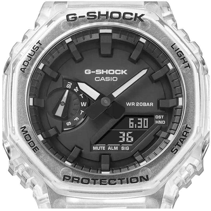 gshock GA2100SKE-7A transparent mens anadigi watch